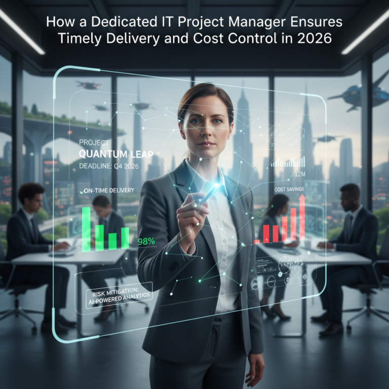 Read more about the article How a Dedicated IT Project Manager Ensures Timely Delivery and Cost Control in 2026