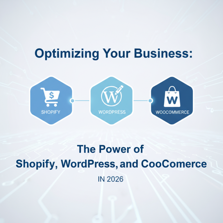 Read more about the article Optimizing Your Business: The Power of Shopify, WordPress, and WooCommerce in 2026
