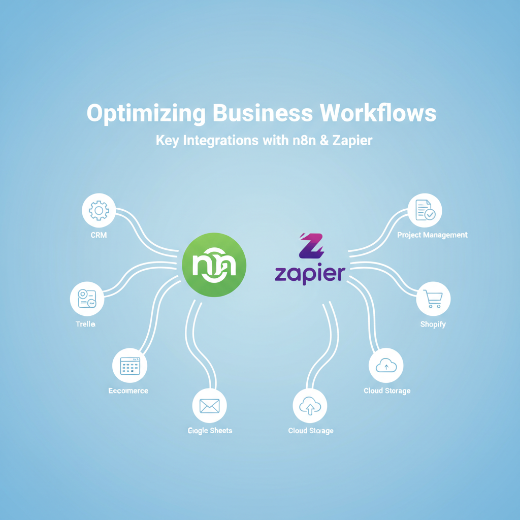 You are currently viewing Optimizing Business Workflows: Key Integrations with n8n & Zapier