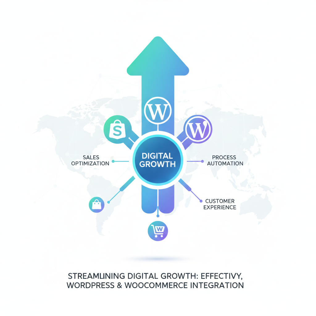 Read more about the article Streamlining Digital Growth: Effective Shopify, WordPress & WooCommerce Integration