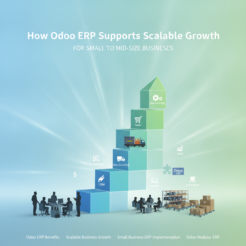 You are currently viewing How Odoo ERP Supports Scalable Growth for Small to Mid-Size Businesses